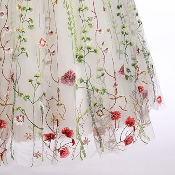 Idopip Flower Girl Lace Dress Size 9-10Y White Bridesmaid Wedding Maxi Party. - Picture 5 of 5